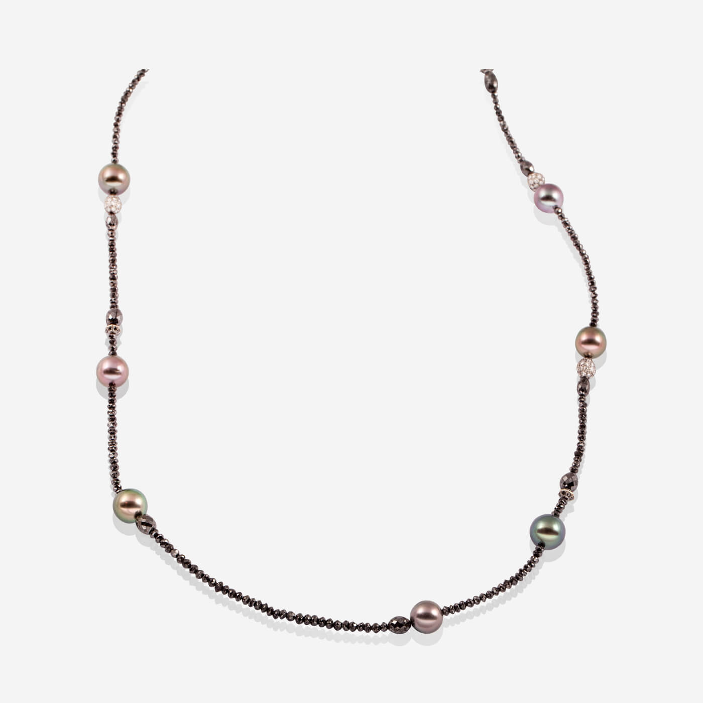 Necklace With Pearl And Diamonds - Ref: 16138