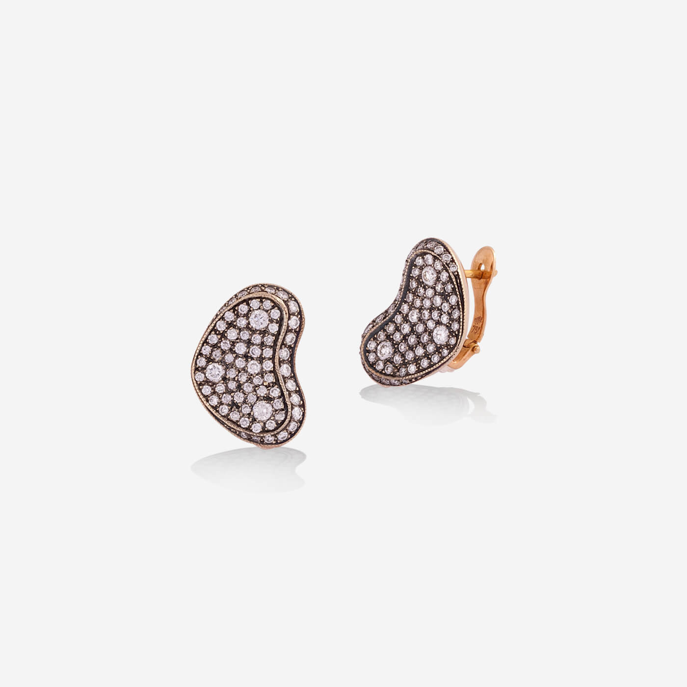 Yellow Gold With Diamonds Butterfly Earrings - Ref: RK00926
