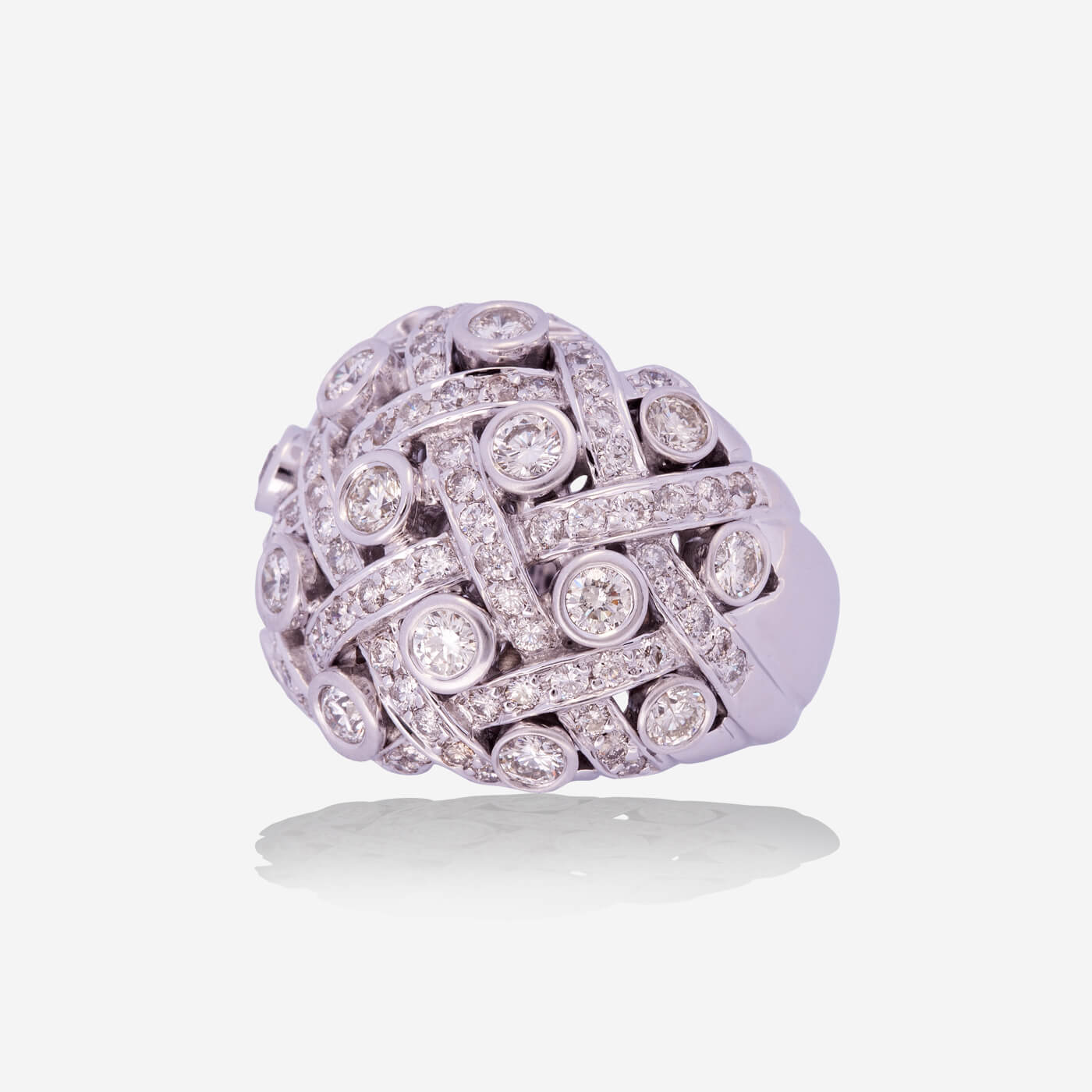 White Gold XoXo Diamonds Ring - Ref: Y001703