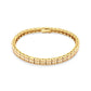 Elegant 14k Gold Tennis Bracelet with Yellow Sapphires and White Diamonds