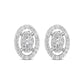 OVAL PAVE DIAMOND  STUD EARRINGS