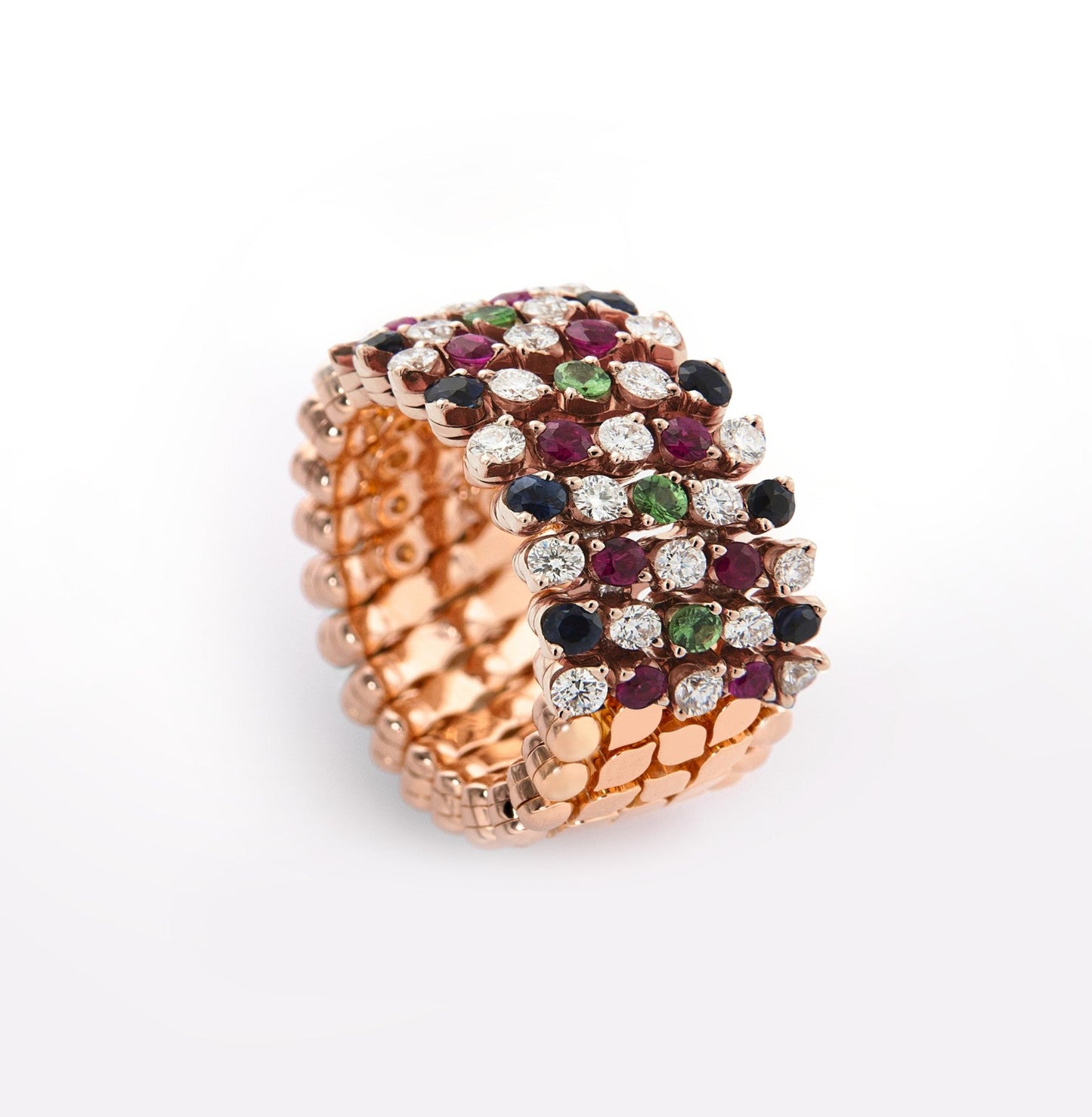 Zoom, Half Round Multicolour Rose Gold