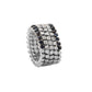 Zoom, Half Round Sapphire Edges White Gold