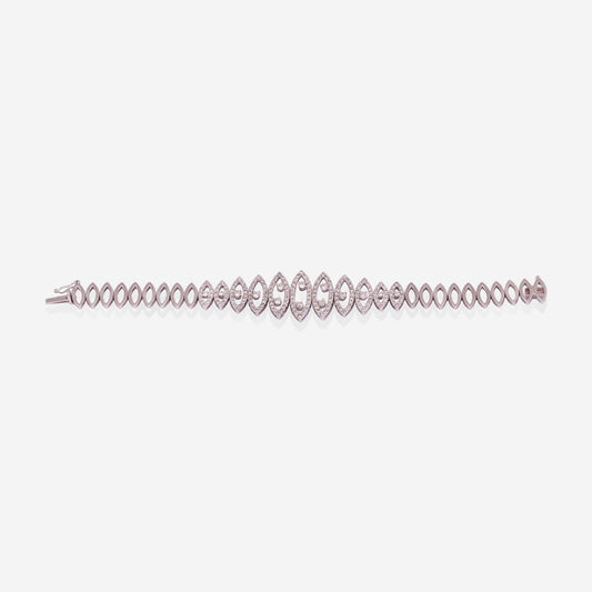 White Gold Gradually Marquises Bracelet With Diamonds - Ref: B000322