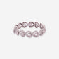 White Gold Hearts Links Bracelet With Diamonds - Ref: B000271