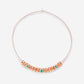 White Gold Choker With Yellow Gold Chain With Emerald & Diamonds - Ref: RG04265
