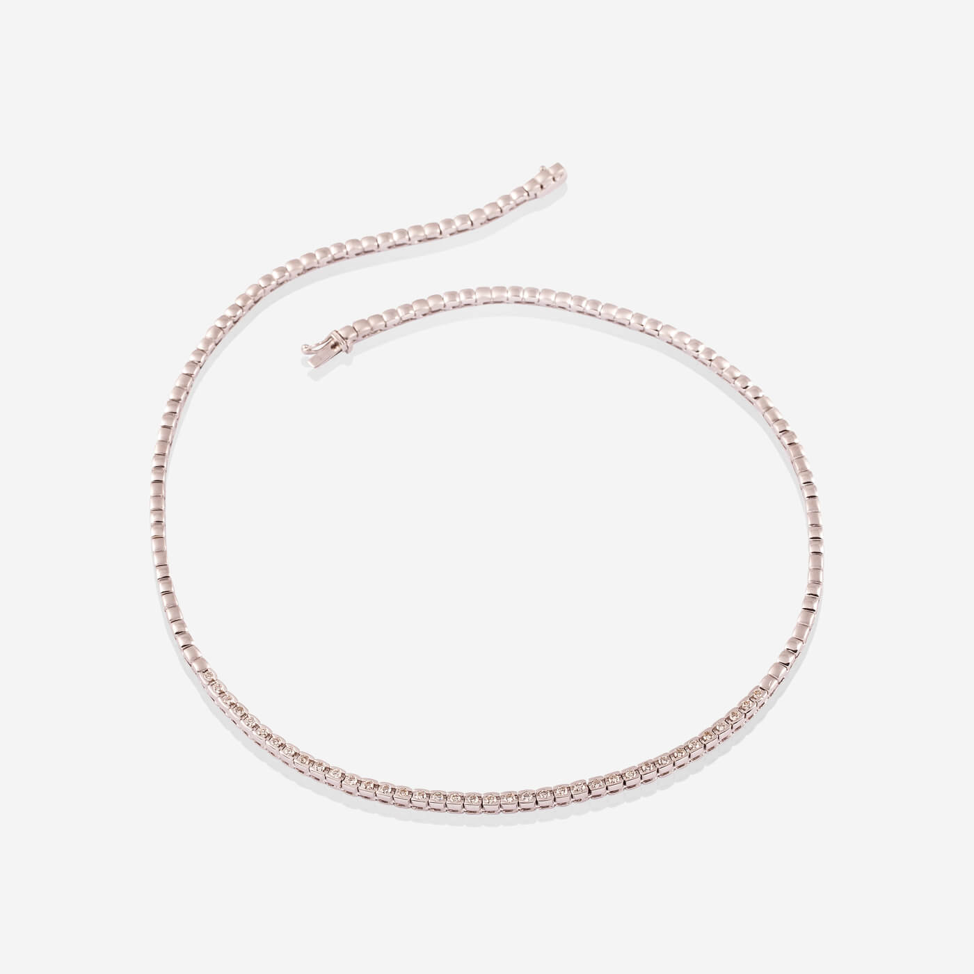 White Gold With Diamonds Tennis Necklace - Ref: KG00059