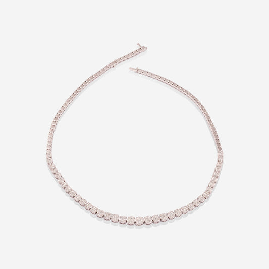 White Gold With Grading Diamonds Necklace - Ref: RG03040