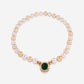 Pearl Choker Yellow Gold Emerald With Diamonds Necklace - Ref: RG01619