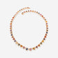 Yellow Gold Heart Necklace With Sapphires And Diamonds Necklace - Ref: RG01309
