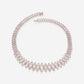White Gold Eye Shaped Diamonds Necklace - Ref: G000483