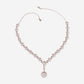White Gold Swirls With Diamonds Necklace - Ref: KG00084