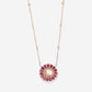 Rose Gold & White Gold Clove Ruby With Diamonds Necklace - Ref: KG00010