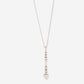 White Gold Dangling Heart Diamond Necklace - Ref: RG03115