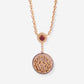 Yellow Gold Big Disc With Sapphire, Tourmaline and Diamonds Necklace - Ref:1831NZ