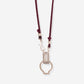 White Gold With Red Silk Glasses Holder - Ref: RG03452