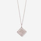 White Gold Square Pave Diamonds Necklace - Ref: RG02409