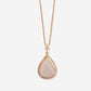 Yellow Gold Drop Opal With Diamonds Necklace - Ref: KG00001