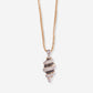 Multi Functional Yellow & White Gold Sea Shell with Black & White Diamonds Necklace - Ref: KG00007