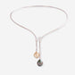 White Gold 2 Dangling Pearls With Diamonds Necklace - Ref: RG04367