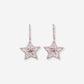 White Gold Stars With Diamonds Earrings - Ref: RK01481