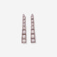White Gold Graduated Squares With Diamonds Earrings - Ref: RK01476