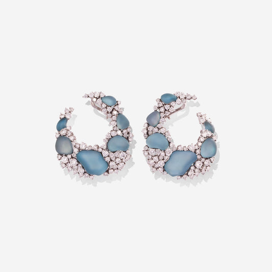 White Gold With Diamonds Earrings - Ref: RK02211