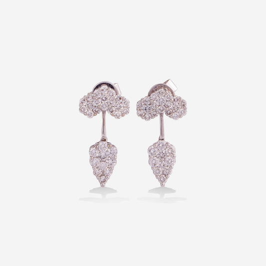 White Gold With Diamonds Arrow Earrings - Ref: RK01877