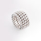 Zoom, Half Round White Diamond White Gold