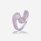 White Gold Round With Paves Diamonds Ring - Ref: RY03172