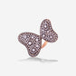 Yellow Gold Butterfly Diamonds Ring - Ref: RY03435