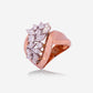 Yellow & White Gold Small Diamonds Leafs Ring - Ref: RY05895