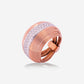 Rose Convex & White Gold Middle Diamonds Ring - Ref: RY06244