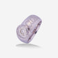White Gold Round Solitaire With Half Side Pave Diamonds Ring - Ref: RY05676